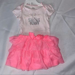 Easter Onesie Tulle Skirt Set Snuggle Bunny 12 mo